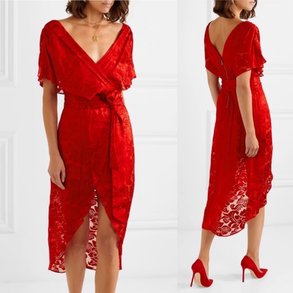 Alice + Olivia Dresses & Skirts - Alice + Olivia Darva Floral Burnout Midi Dress